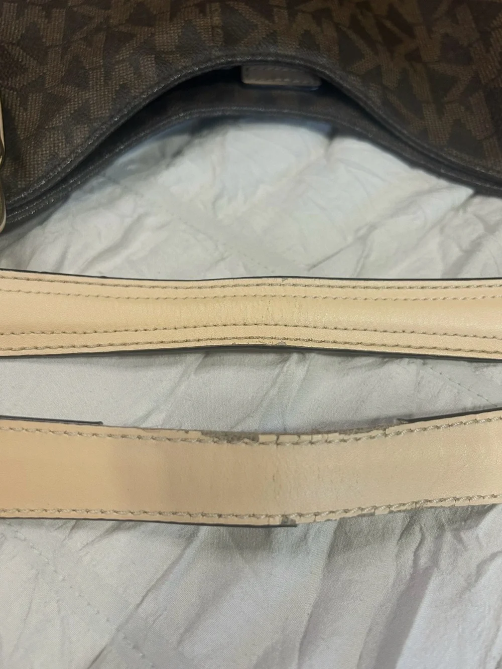 Michael Kors Lily Chain Brown Monogram Shoulder Bag
